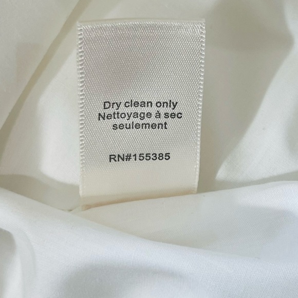 Ronny Kobo Medium Optic White Lunella Mini Sheath Dress Asymmetrical Neck $448 - Picture 15 of 15